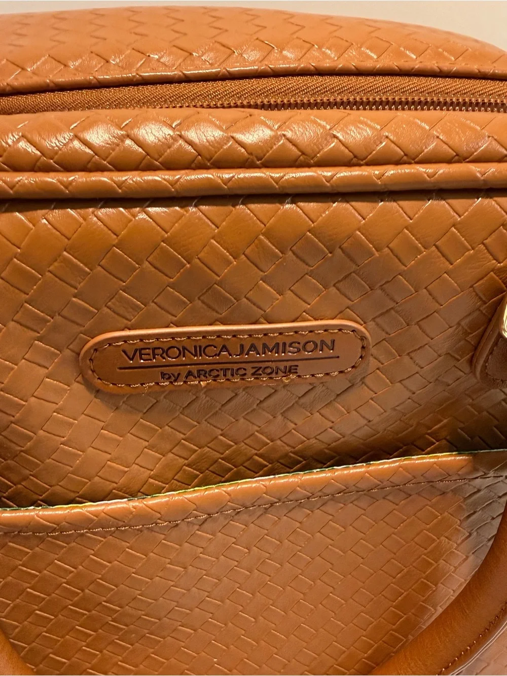 Faux Leather Insulated Lunch Pack Veronica Jamison by Arctic Zone With Ice Pack